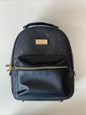 Jord Black Mini Backpack with Gold Accents